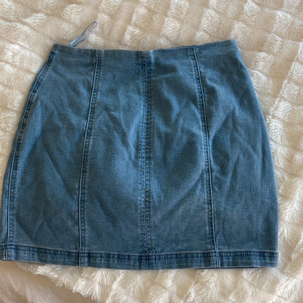 Wild Honey Denim Pencil Skirt
